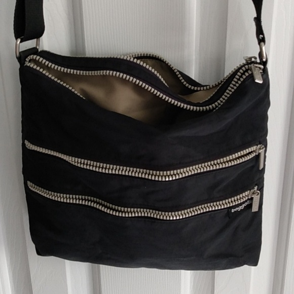 Baggallini Double Zip Top Crossbody Bag Organizer Travel Purse - Picture 13 of 13